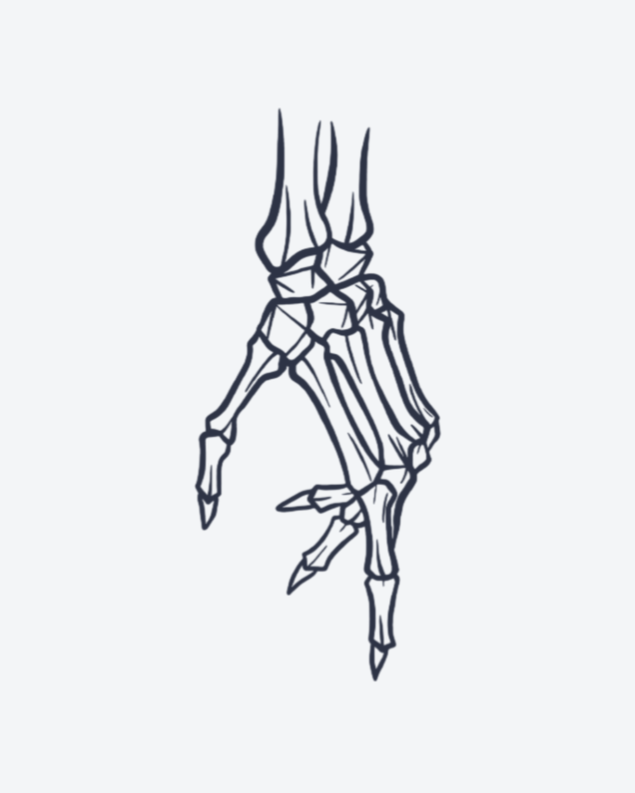 Tatouage temporaire Main Squelettique 10,5x13,5cm - SimpleTatt