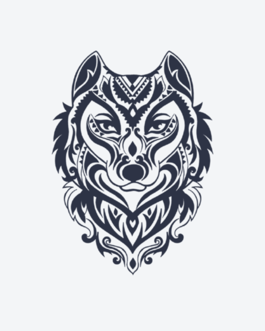 Tatouage temporaire Loup Mystique 8x11cm - SimpleTatt
