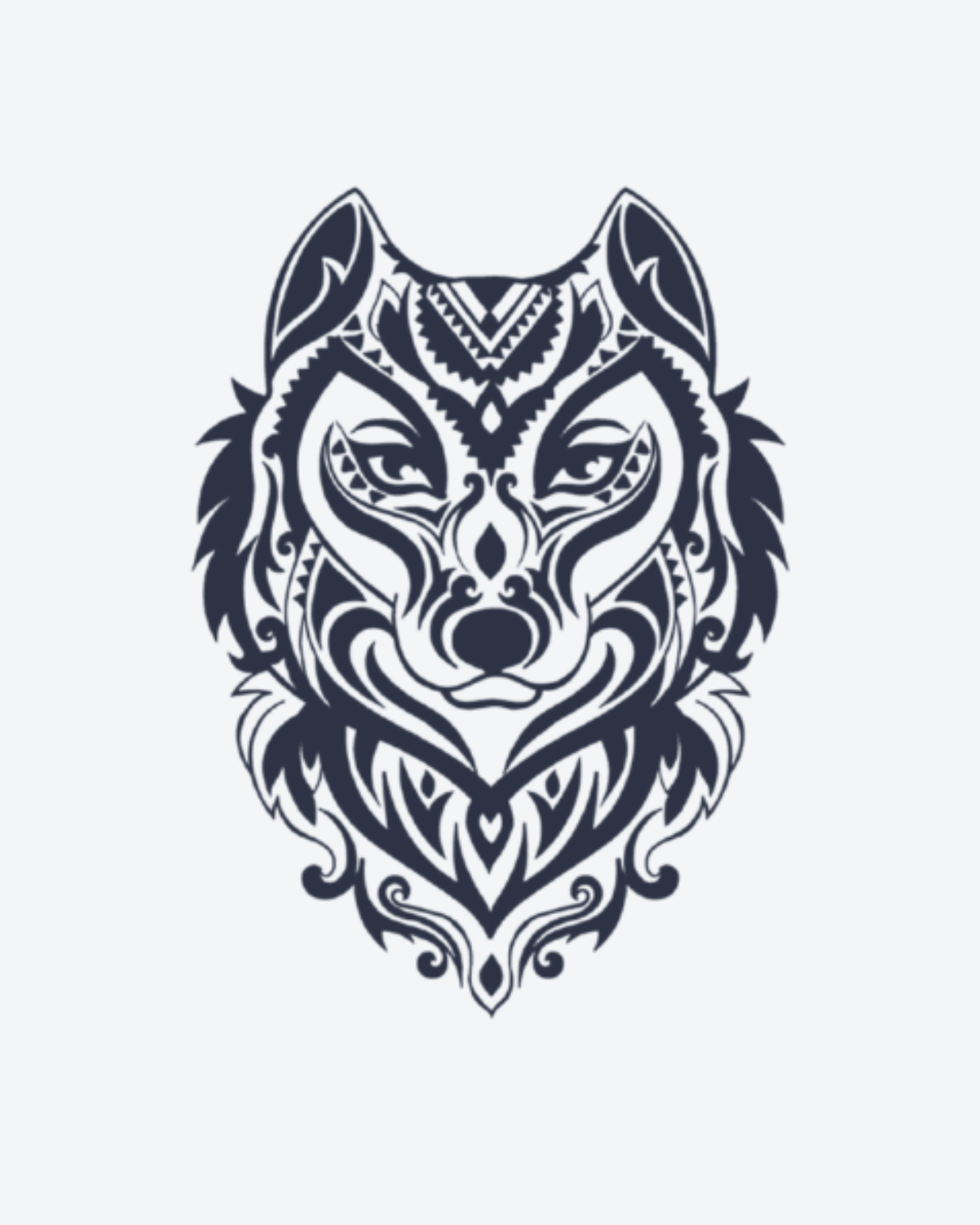 Tatouage temporaire Loup Mystique 8x11cm - SimpleTatt