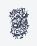 Tatouage temporaire Lion Éclatant 11x18cm - SimpleTatt