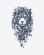 Tatouage temporaire Lion Noble 11x18cm - SimpleTatt