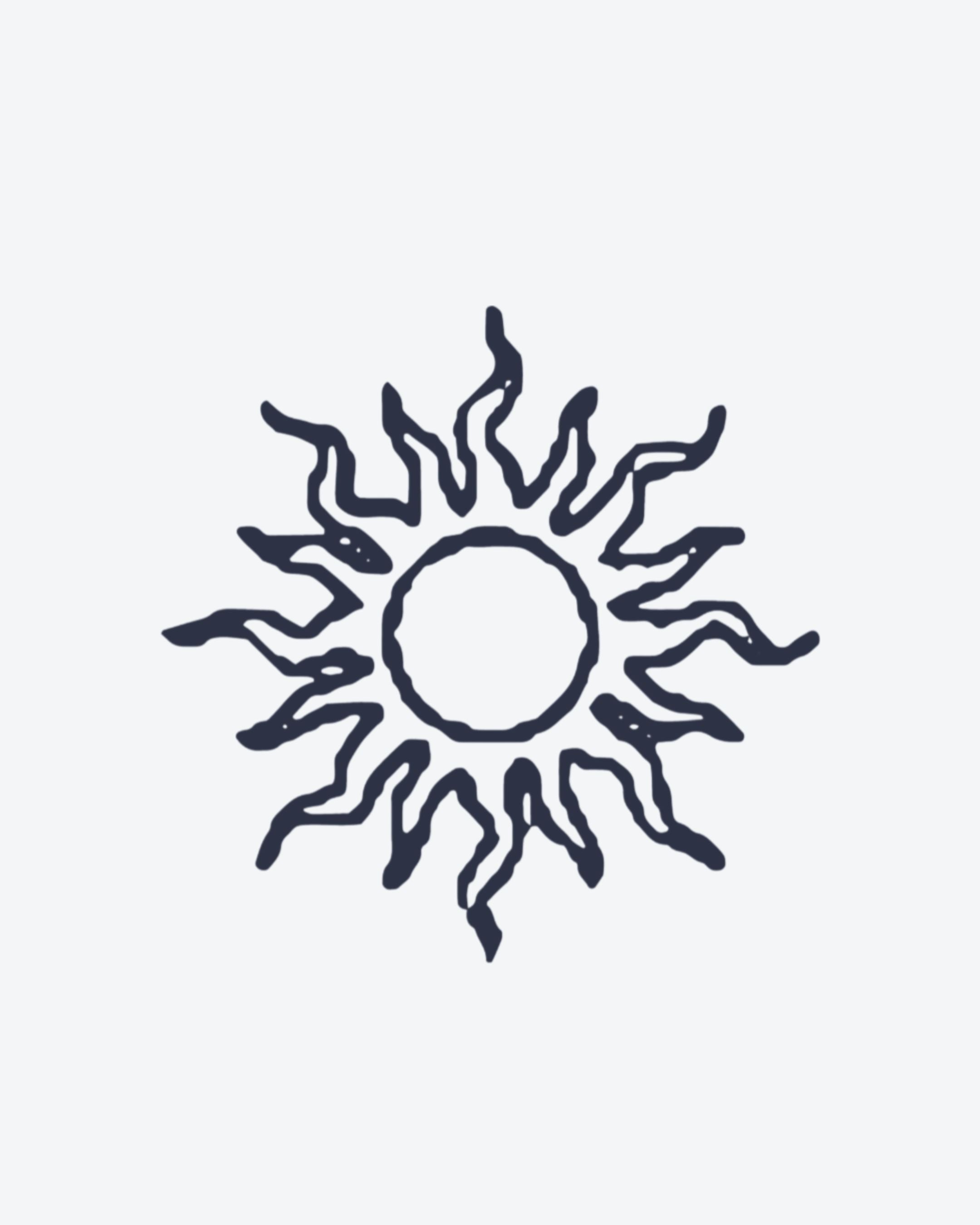 Tatouage temporaire Soleil de Feu 5x5cm - SimpleTatt