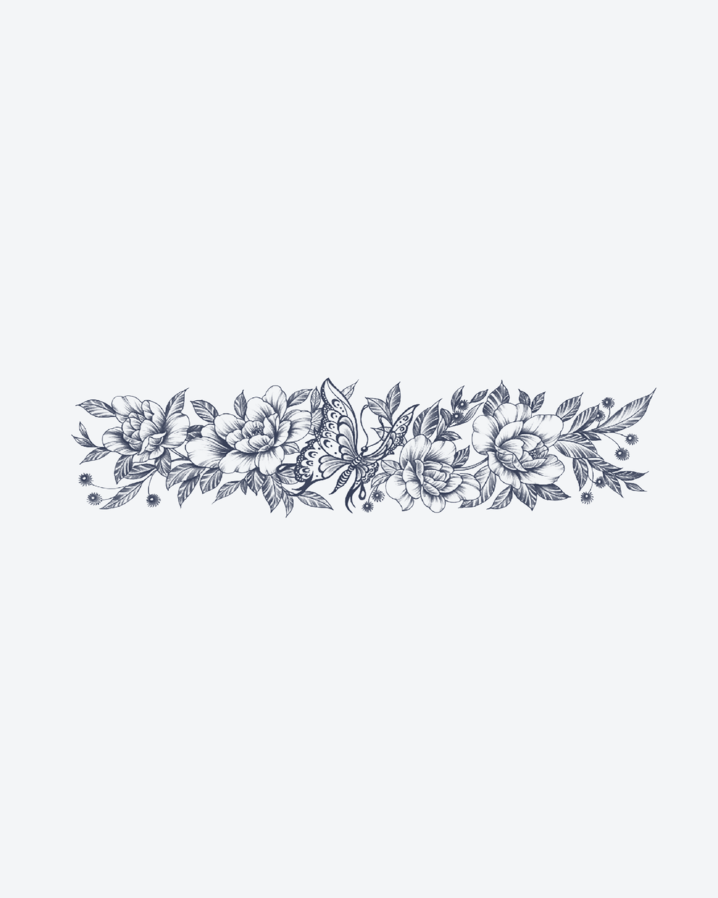 Tatouage temporaire Bracelet Papillon Bohème 24x6cm - SimpleTatt