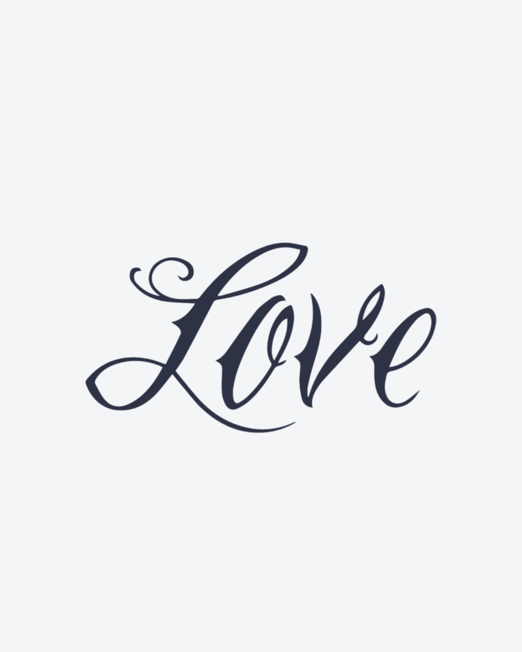 Tatouage temporaire Love Calligraphie 5x5cm - SimpleTatt