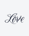 Tatouage temporaire Love Calligraphie 5x5cm - SimpleTatt