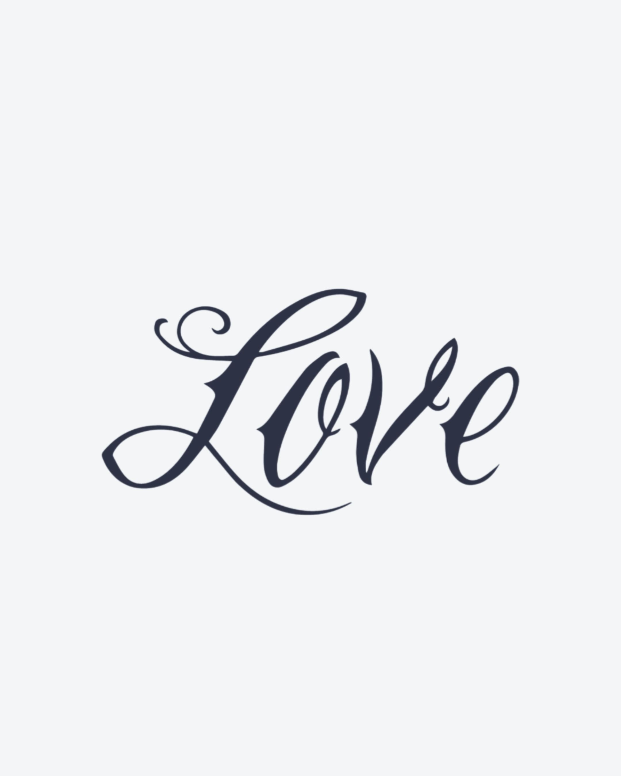 Tatouage temporaire Love Calligraphie 5x5cm - SimpleTatt