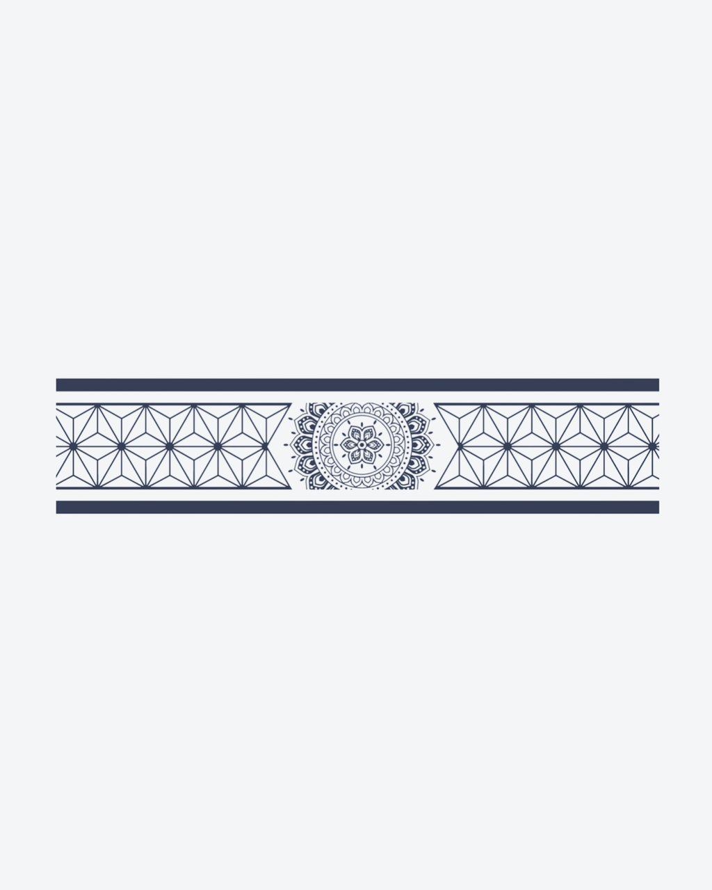 Tatouage temporaire Bracelet Mandala Géométrique 24x6cm - SimpleTatt