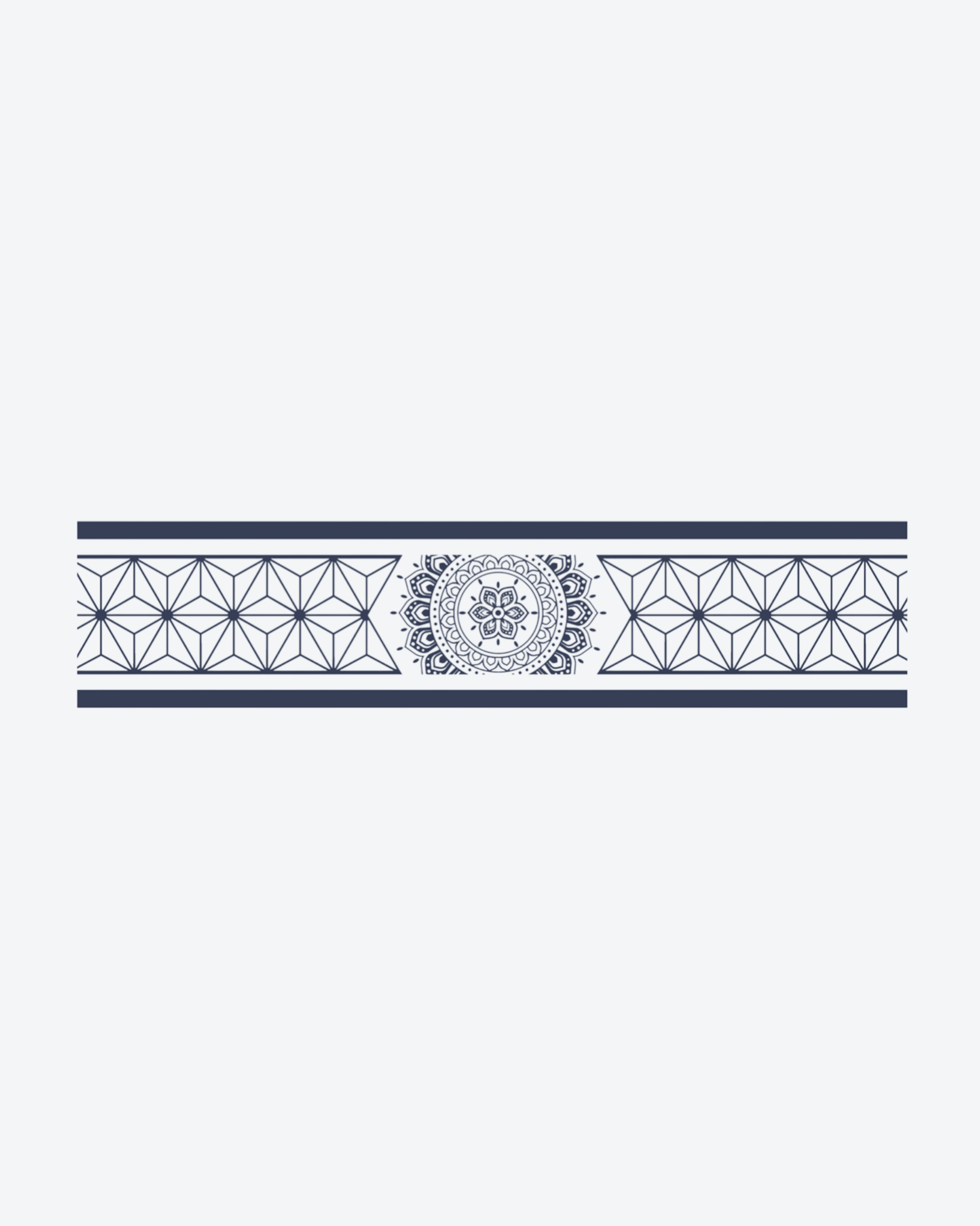 Tatouage temporaire Bracelet Mandala Géométrique 24x6cm - SimpleTatt