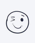Tatouage temporaire Smiley Clin d’Œil 5x5cm - SimpleTatt