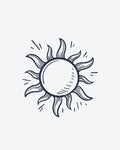 Tatouage temporaire Soleil Sketch 5x5cm - SimpleTatt