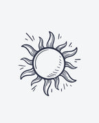 Tatouage temporaire Soleil Sketch 5x5cm - SimpleTatt
