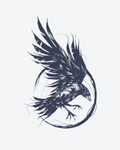 Tatouage temporaire Corbeau Libre 11x18cm - SimpleTatt