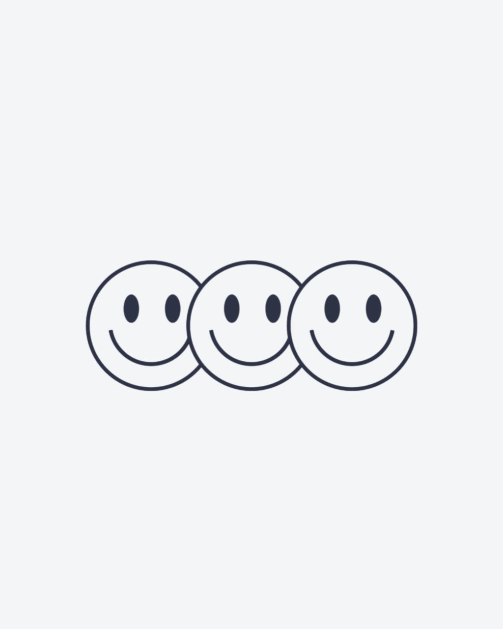 Tatouage temporaire Triple Smiley 5x5cm - SimpleTatt