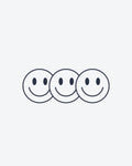 Tatouage temporaire Triple Smiley 5x5cm - SimpleTatt