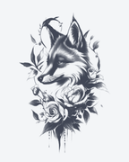 Tatouage temporaire Renard des Bois 11x18cm - SimpleTatt