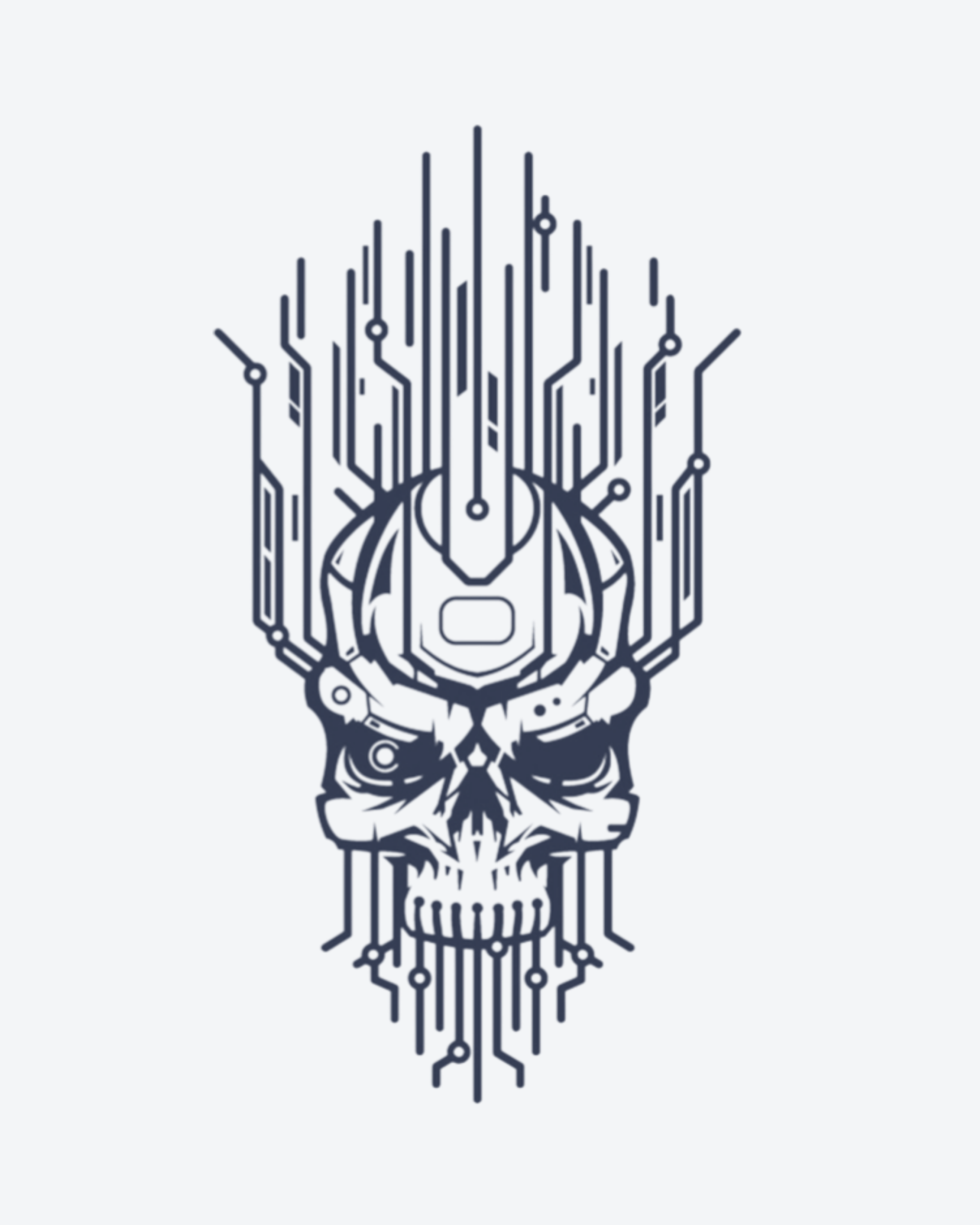 Tatouage temporaire Crâne Digital 11x18cm - SimpleTatt