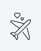 Tatouage temporaire Avion d'Amour 5x5cm - SimpleTatt