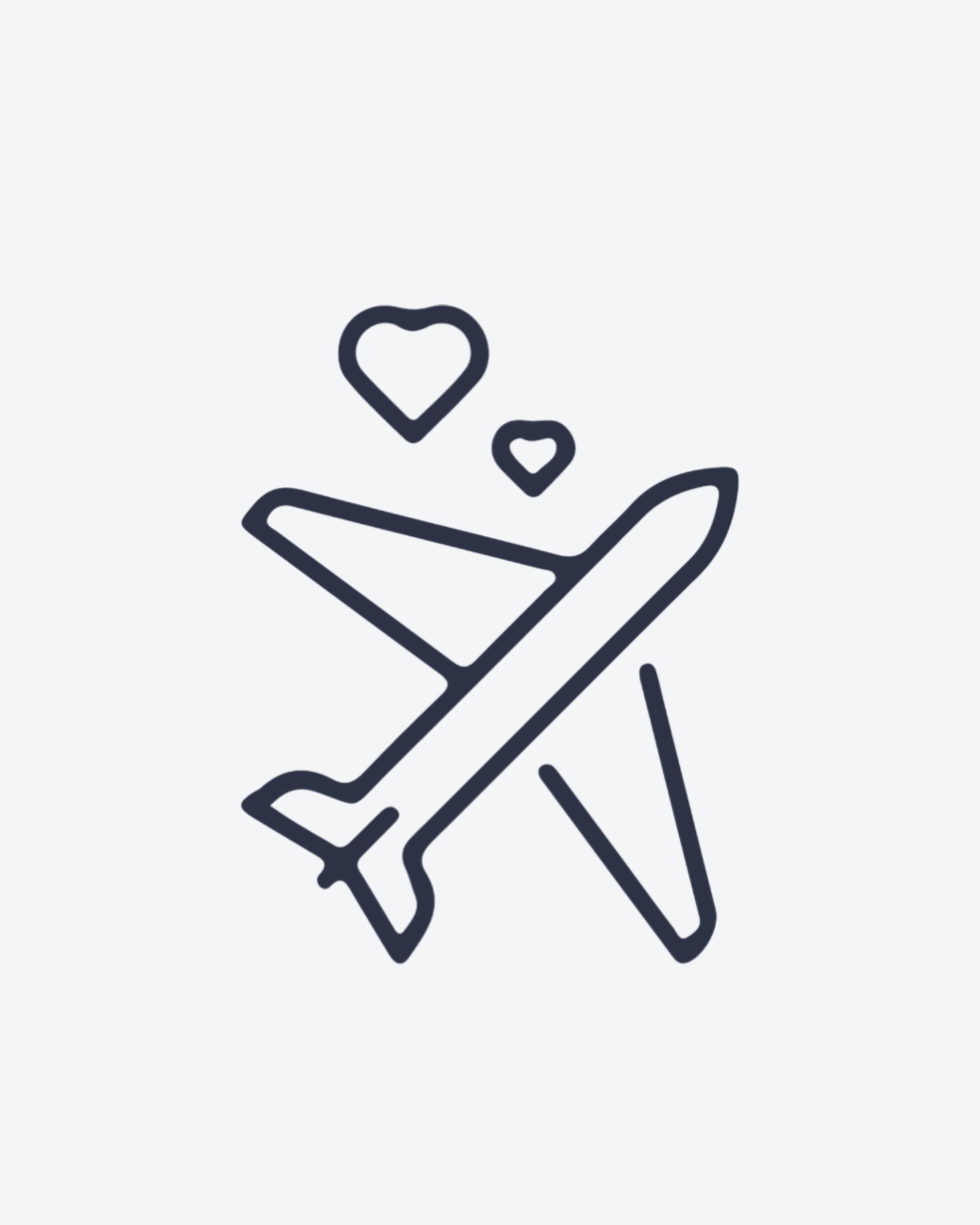 Tatouage temporaire Avion d'Amour 5x5cm - SimpleTatt