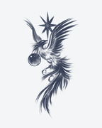 Tatouage temporaire Oiseau Étoilé 11x18cm - SimpleTatt