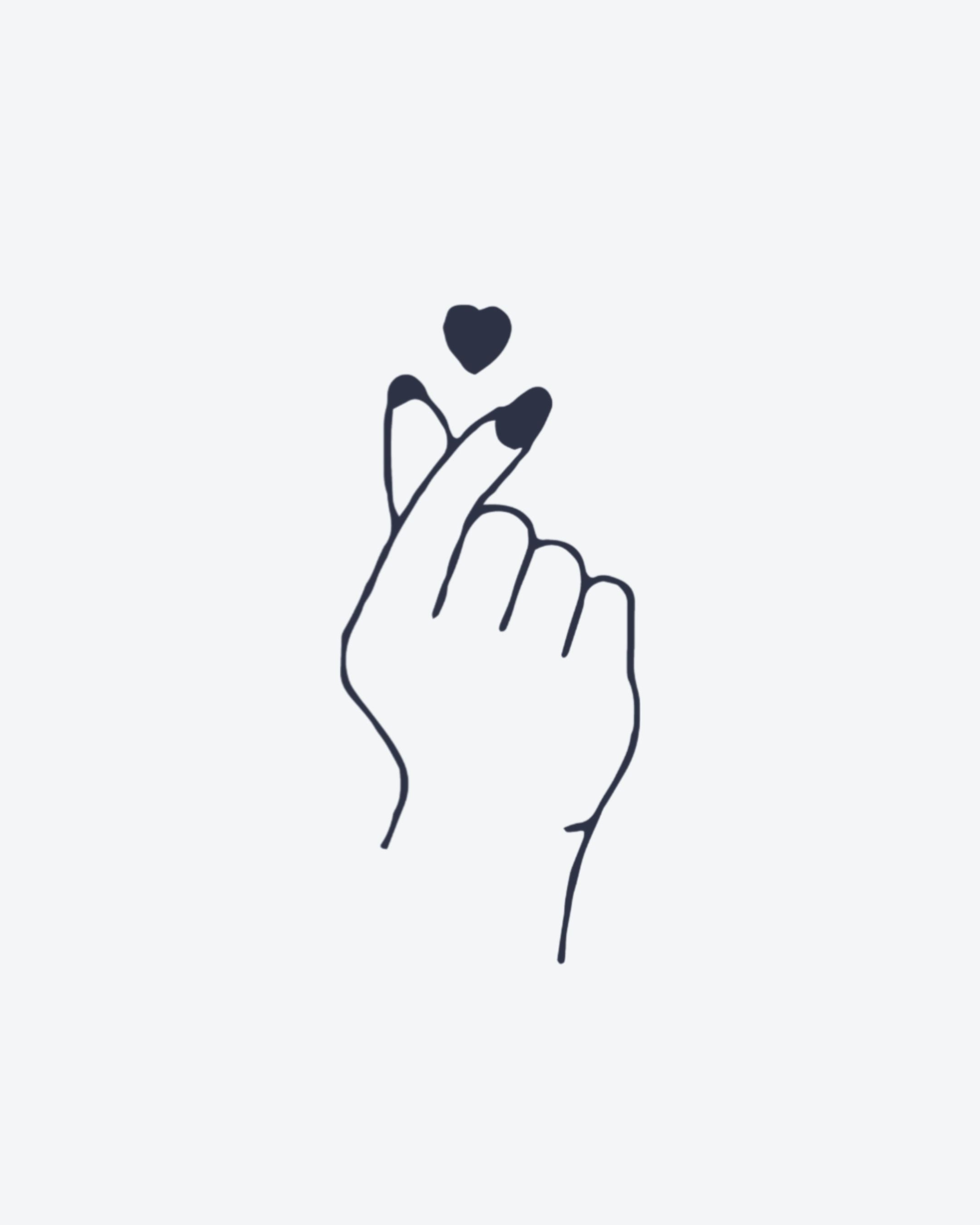 Tatouage temporaire Doigt Cœur Coréen 5x5cm - SimpleTatt