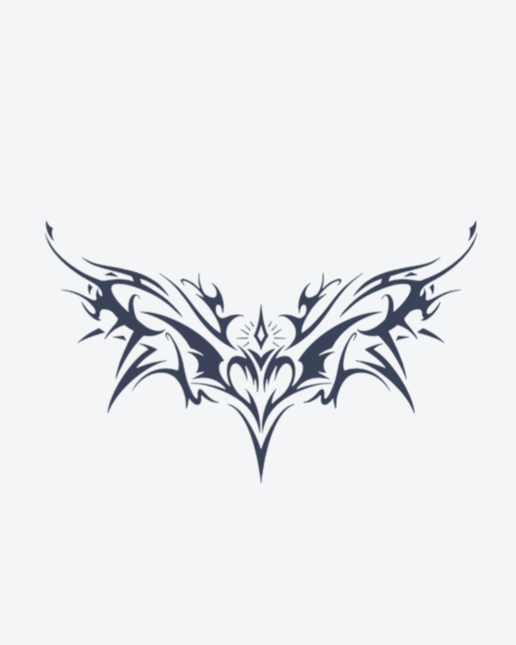 Tatouage temporaire Ailes Tribales 11x18cm - SimpleTatt