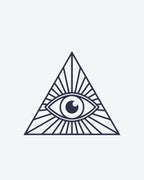 Tatouage temporaire Triangle Œil Illuminati 5x5cm - SimpleTatt