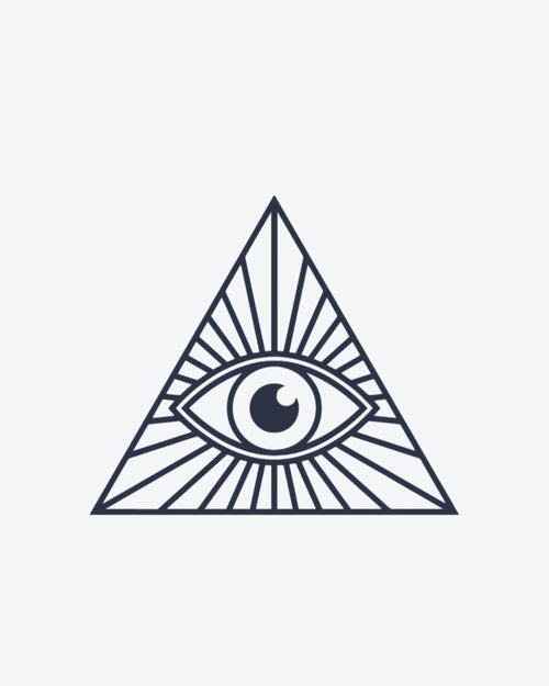 Tatouage temporaire Triangle Œil Illuminati 5x5cm - SimpleTatt