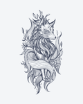 Tatouage temporaire Loup des Forêts 11x18cm - SimpleTatt