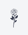 Tatouage temporaire Rose Minimaliste 5x5cm - SimpleTatt