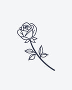 Tatouage temporaire Rose Poétique 5x5cm - SimpleTatt