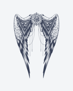 Tatouage temporaire Ailes du Temps 11x18cm - SimpleTatt