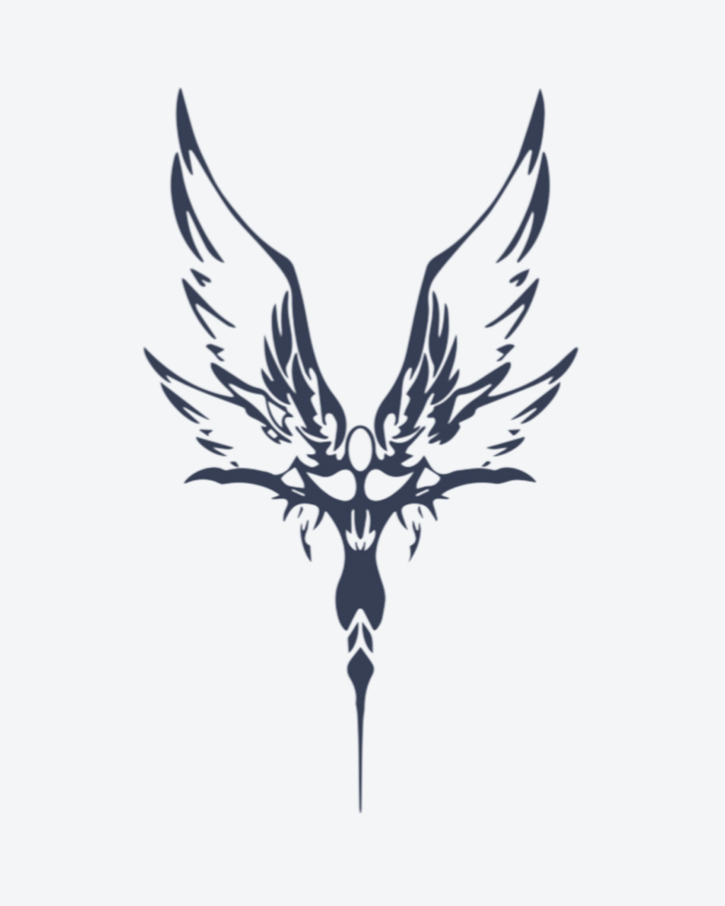 Tatouage temporaire Ange Guerrier 11x18cm - SimpleTatt
