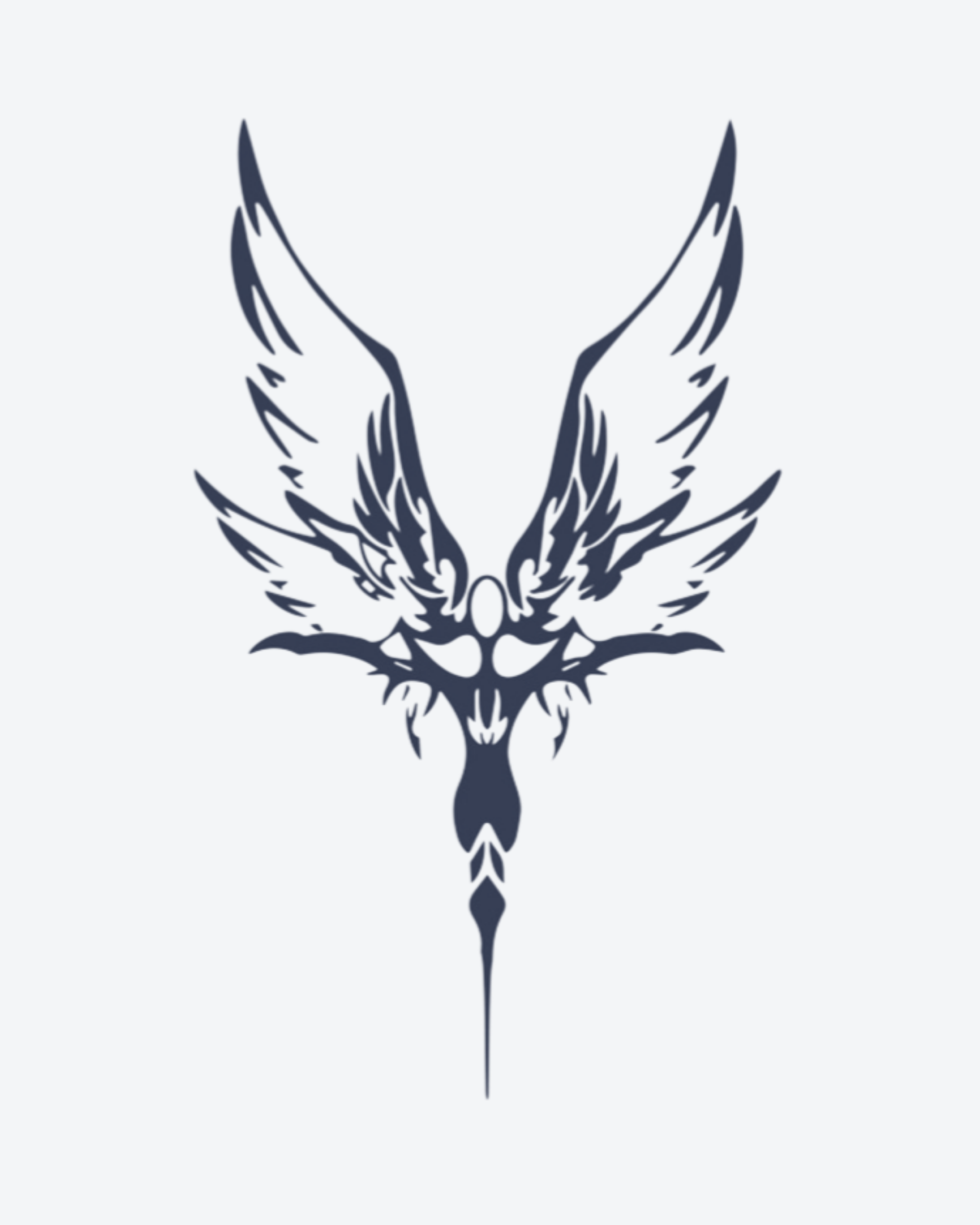 Tatouage temporaire Ange Guerrier 11x18cm - SimpleTatt