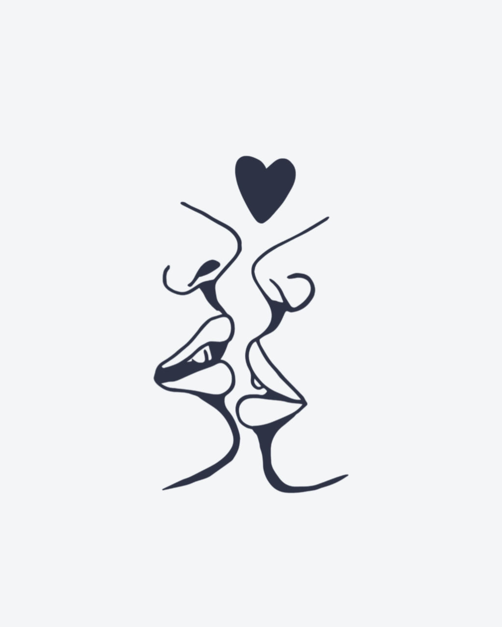 Tatouage temporaire Baiser d’Amour 5x5cm - SimpleTatt