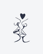 Tatouage temporaire Baiser d’Amour 5x5cm - SimpleTatt