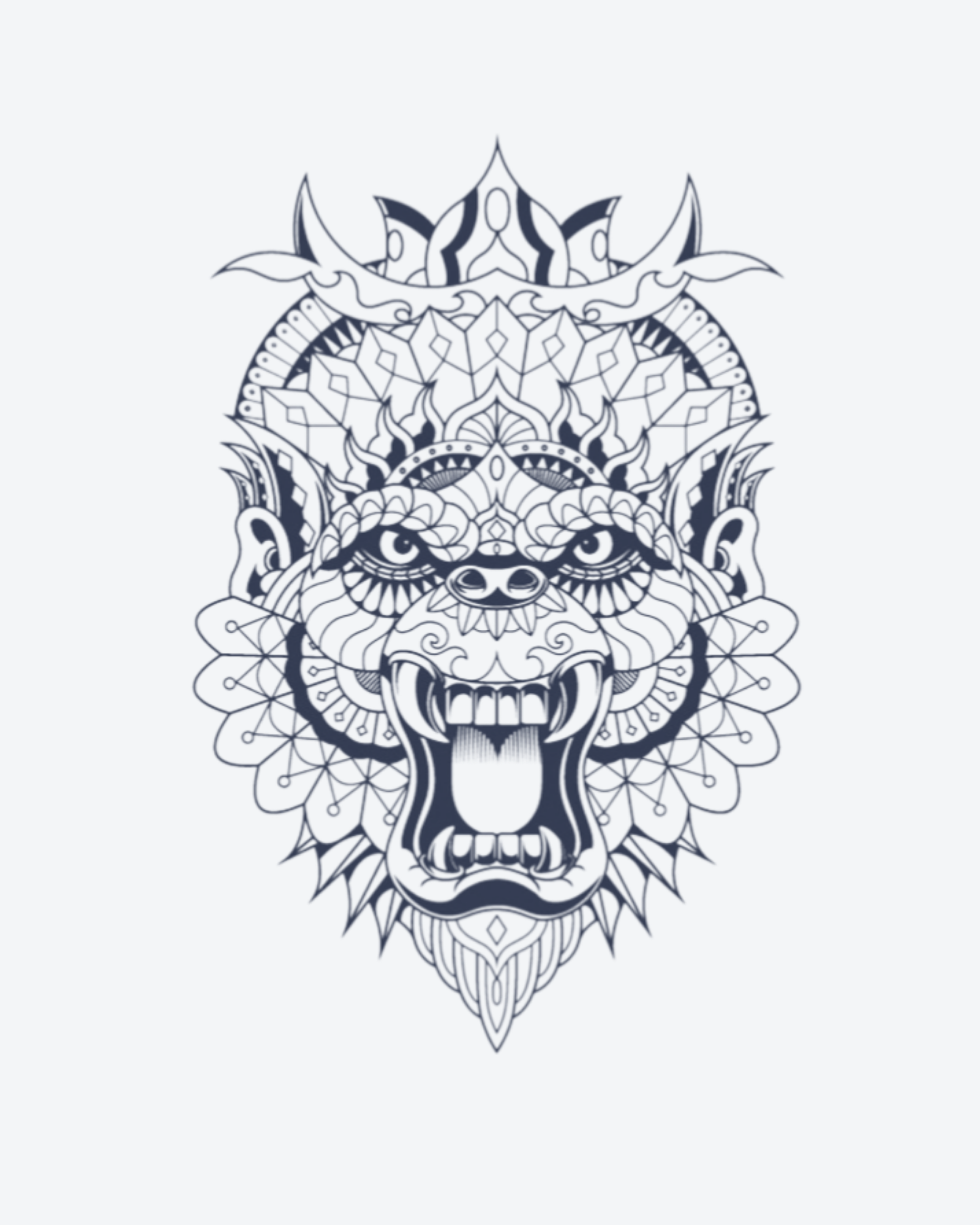 Tatouage temporaire Rugissement Royal 11x18cm - SimpleTatt