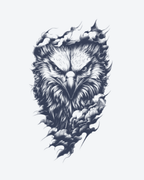 Tatouage temporaire Aigle des Nuages 11x18cm - SimpleTatt