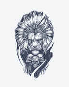 Tatouage temporaire Guerrier Totem 11x18cm - SimpleTatt