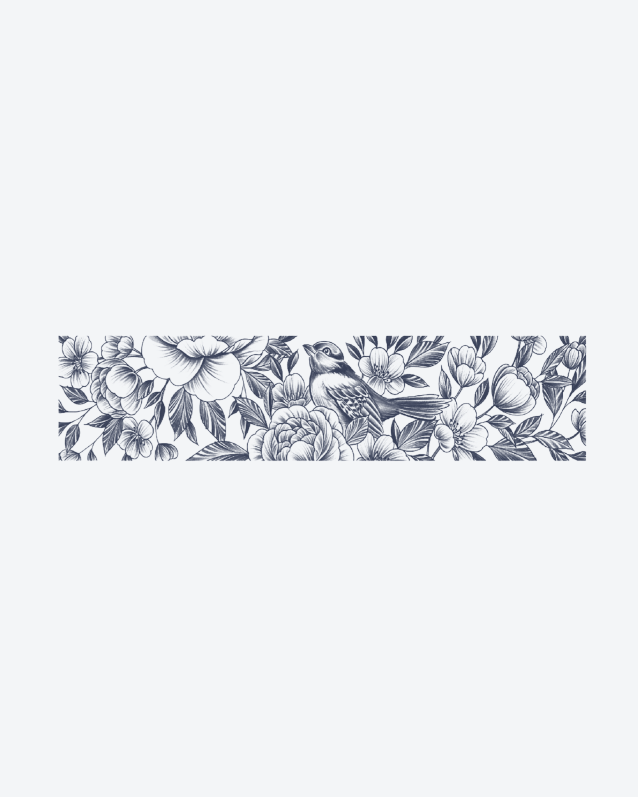 Tatouage temporaire Bracelet Floral Délicat 24x6cm - SimpleTatt