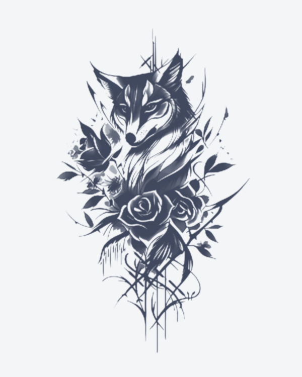 Renard et Roses