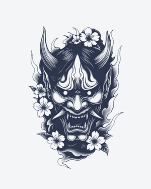 Flowered Hannya Mask