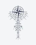 Tatouage temporaire Boussole Solaire 11x18cm - SimpleTatt
