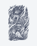 Tatouage temporaire Loup Ancestral 11x18cm - SimpleTatt