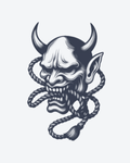 Tatouage temporaire Oni et Corde 11x18cm - SimpleTatt