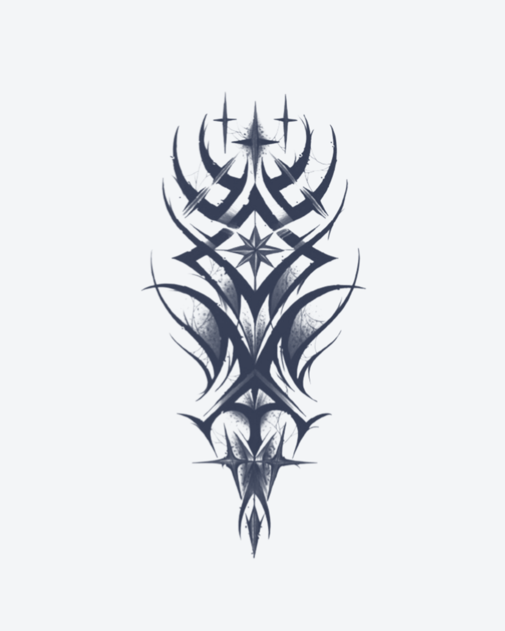 Tatouage temporaire Flamme Totémique 11x18cm - SimpleTatt