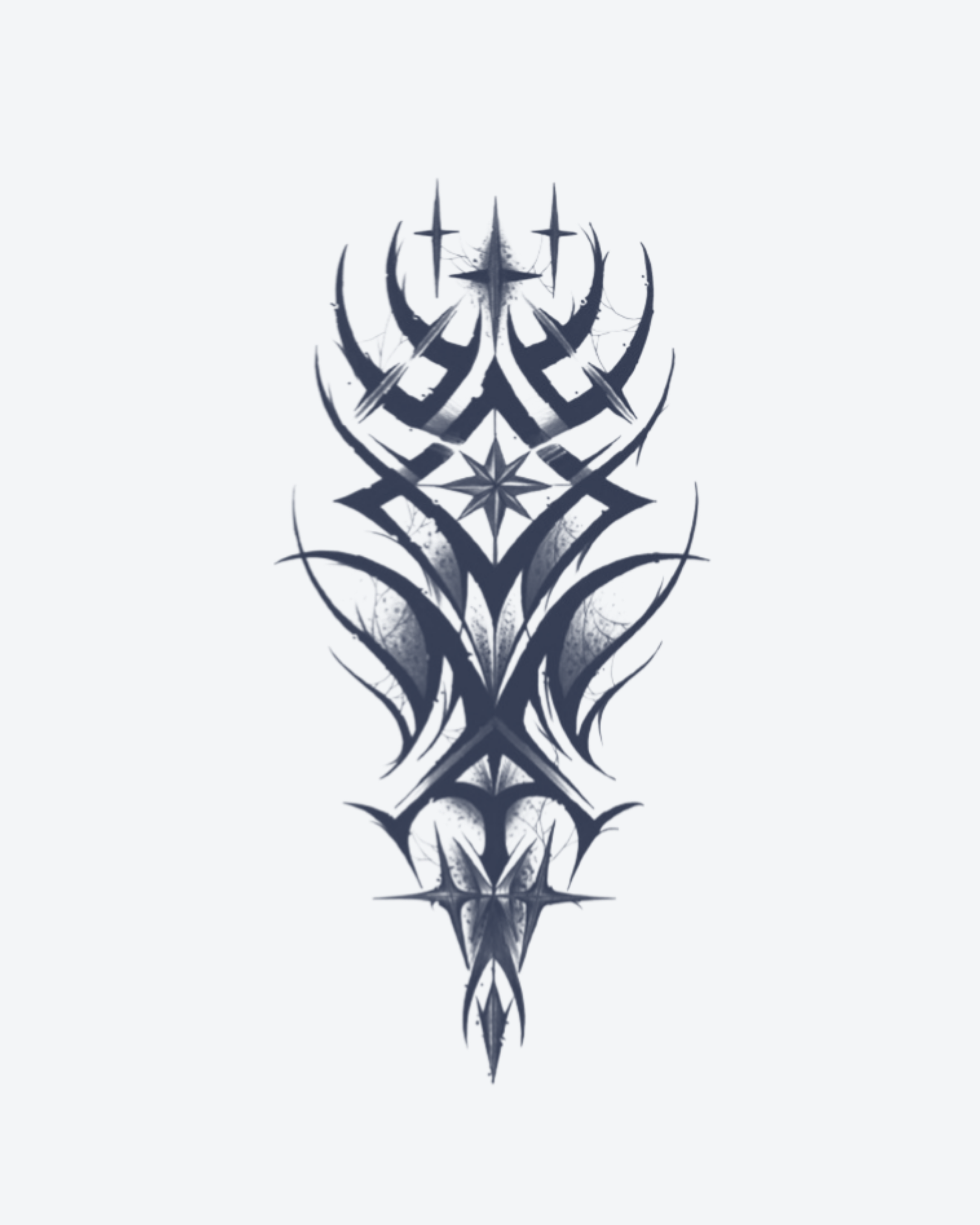 Tatouage temporaire Flamme Totémique 11x18cm - SimpleTatt