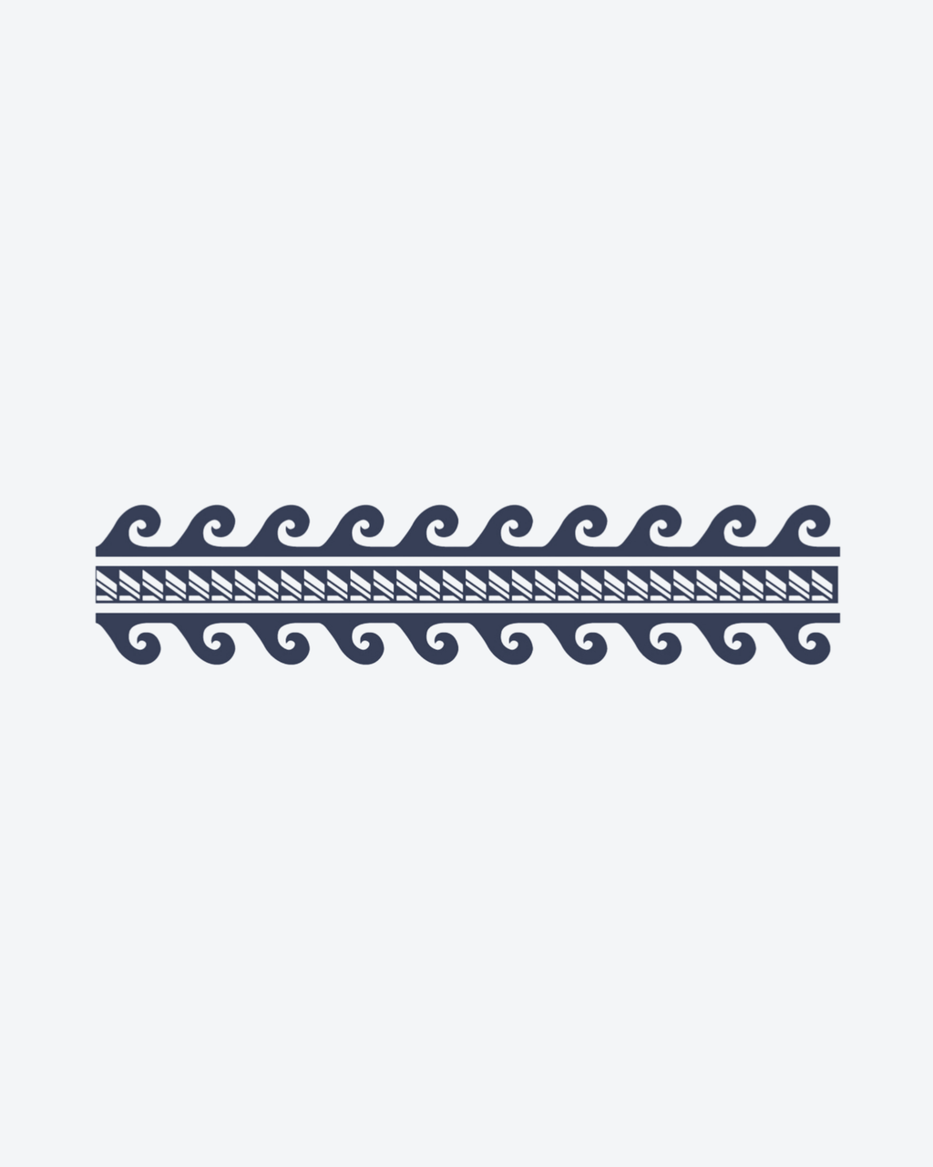 Tatouage temporaire Bracelet Vagues Simples 11x18cm - SimpleTatt
