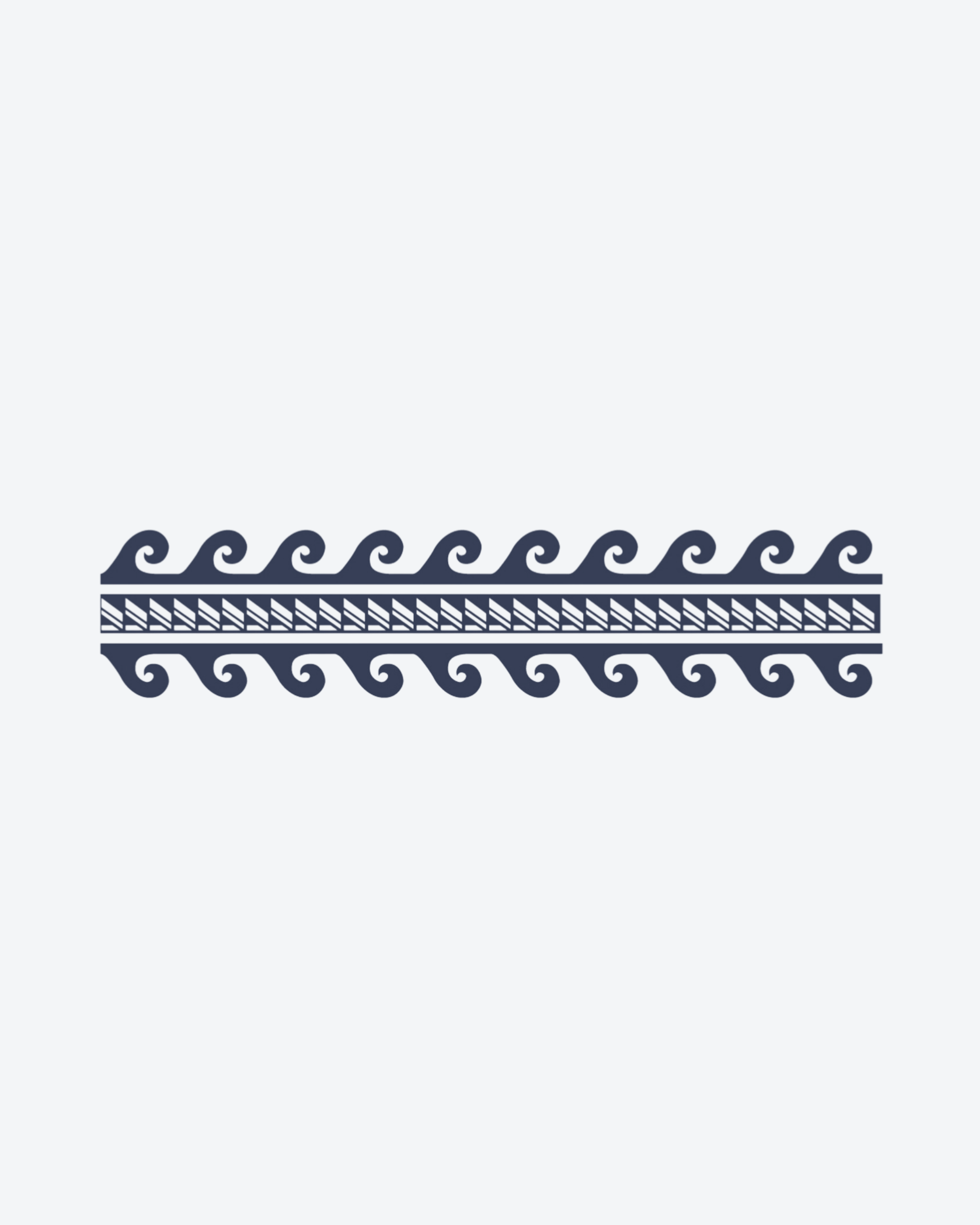 Tatouage temporaire Bracelet Vagues Simples 11x18cm - SimpleTatt