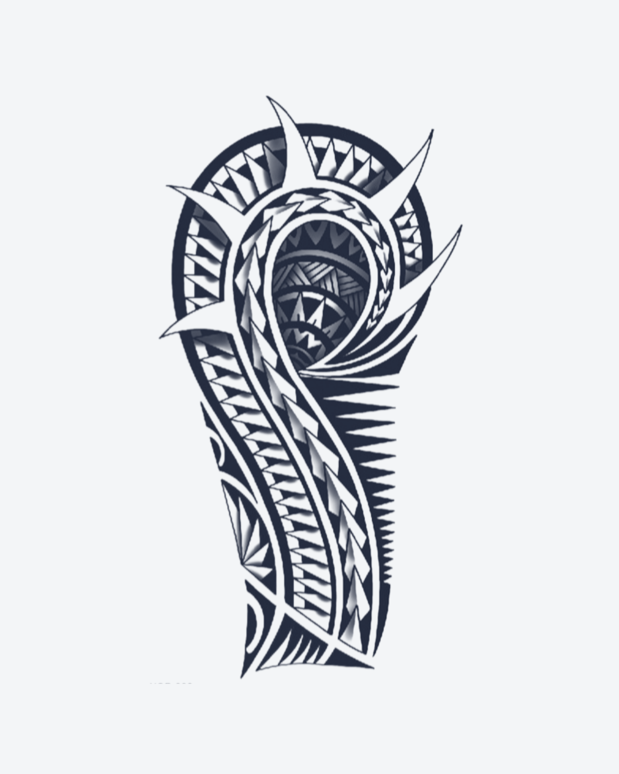 Tatouage temporaire Courbe Ancestrale 11x18cm - SimpleTatt