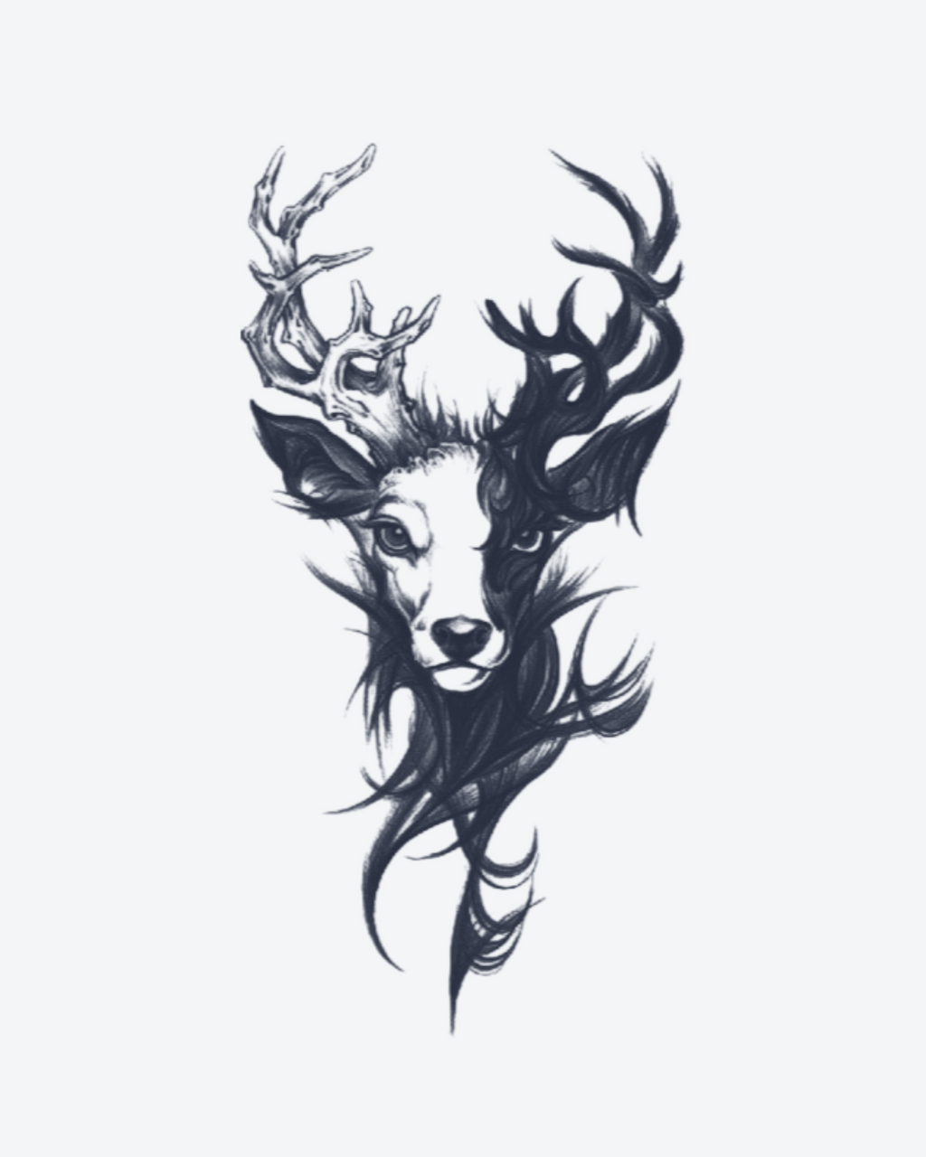 Tatouage temporaire Esprit du Cerf 13x20cm - SimpleTatt